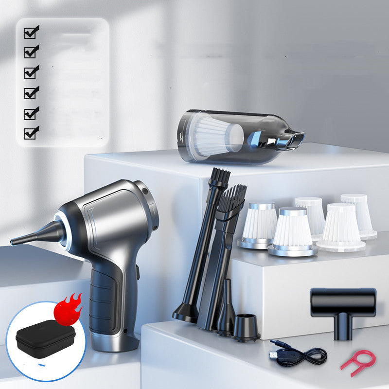 Portable brushless car vacuum with inflating function