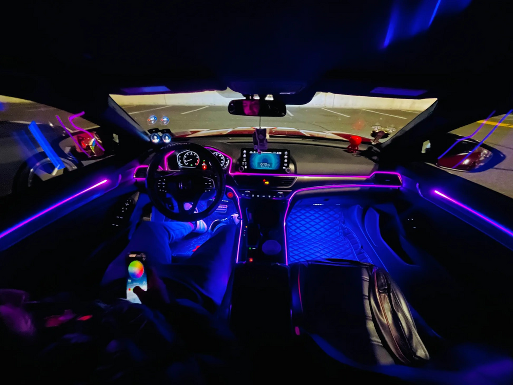 Interior LED Ambient Lighting Kit for Car (64 Colors)